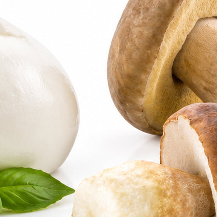 Ricetta autunnale: risotto allo zafferano con funghi porcini e burrata