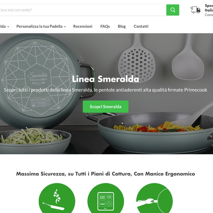 schermata nuovo sito primecook