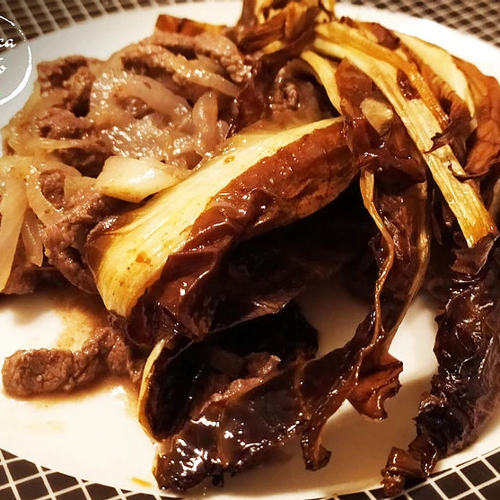 Ricetta: straccetti di carne di cavallo con cipolla di Tropea e radicchio di Treviso