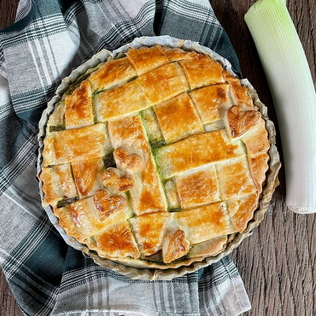 Ricetta: torta salata con spinaci e porri