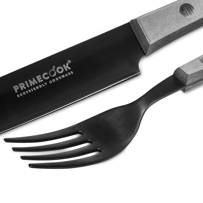 Primecook - Pentole Antiaderenti di Alta Qualità Set forchetta e coltello affilato 13 cm