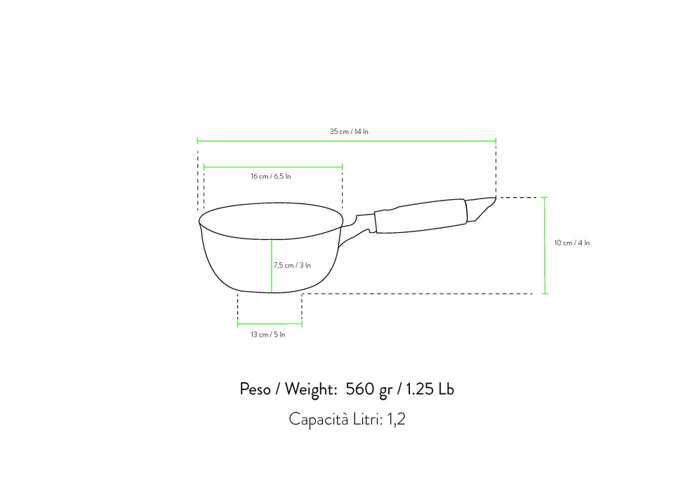 Casseruola antiaderente 1 manico 16 Cm— Primecook - Pentole Antiaderenti di  Alta Qualità