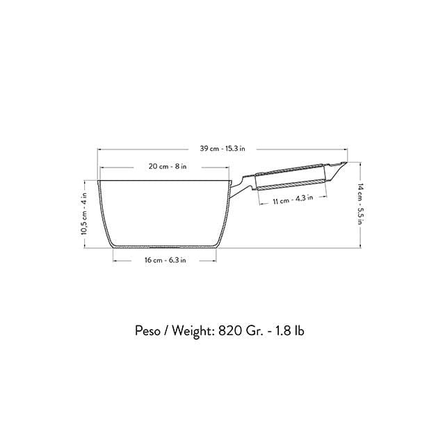 Primecook - Pentole Antiaderenti di Alta Qualità Casseruola antiaderente 1 manico 20 Cm