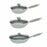 Primecook - Pentole Antiaderenti di Alta Qualità ELENA PERSONALIZZABILE - Set 3 padelle antiaderenti Smeralda con coperchi 20, 24 e 28 cm