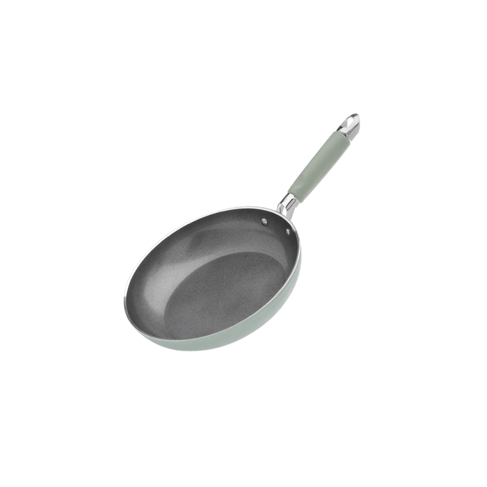 Primecook - Pentole Antiaderenti di Alta Qualità GIOVANNA PERSONALIZZABILE - Set 1 casseruola 24 cm e 1 padella 28 cm antiaderenti Smeralda con coperchi