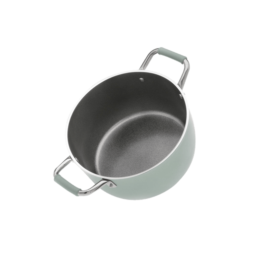 Primecook - Pentole Antiaderenti di Alta Qualità GIOVANNA - Set 1 casseruola 24 cm e 1 padella 28 cm antiaderenti Smeralda con coperchi