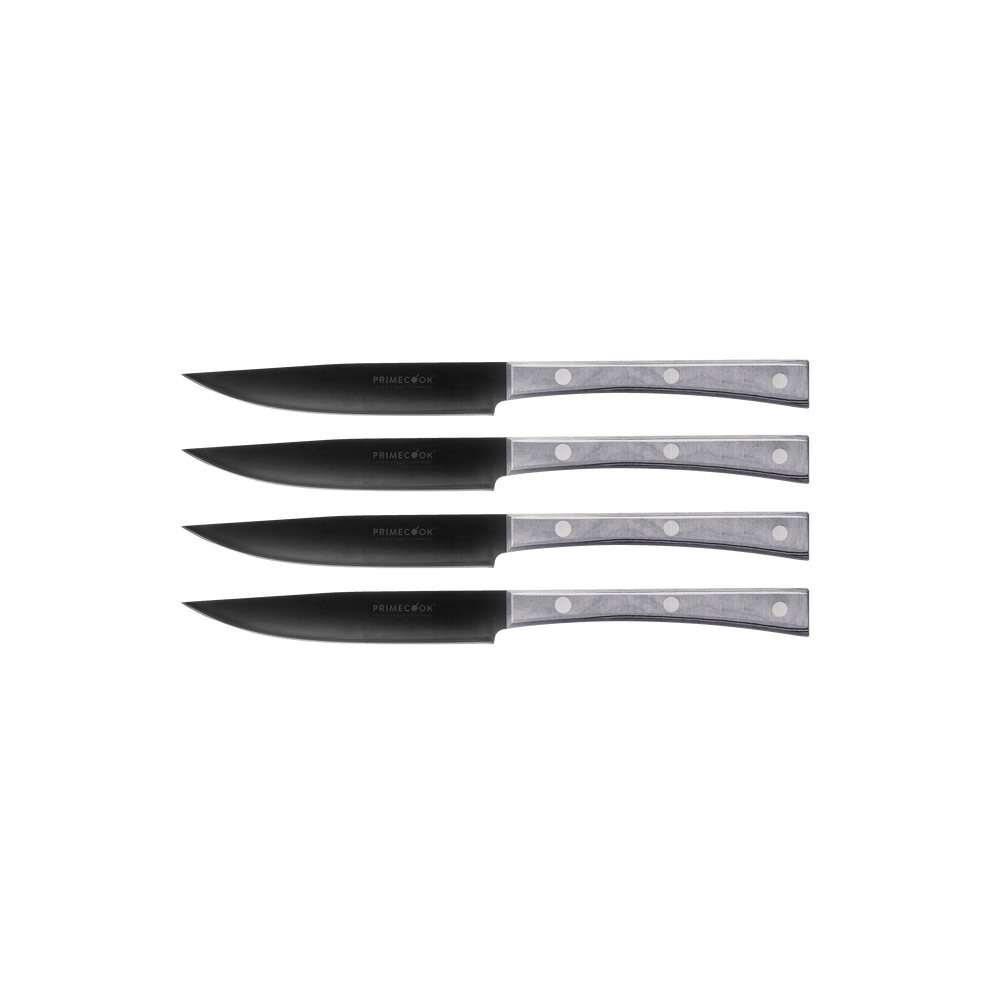 Primecook - Pentole Antiaderenti di Alta Qualità Set 4 coltelli bistecca affilato 13 cm