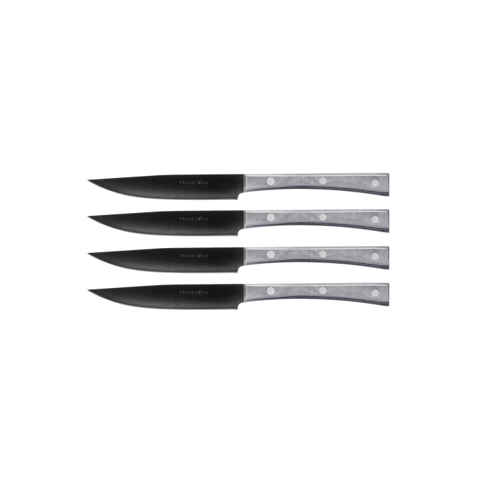 Primecook - Pentole Antiaderenti di Alta Qualità Set 4 coltelli bistecca affilato 13 cm