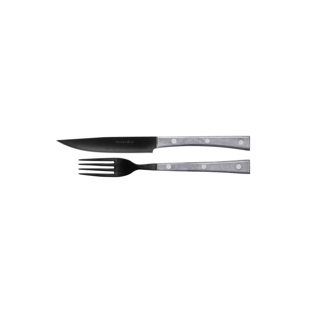 Primecook - Pentole Antiaderenti di Alta Qualità Set forchetta e coltello affilato 13 cm