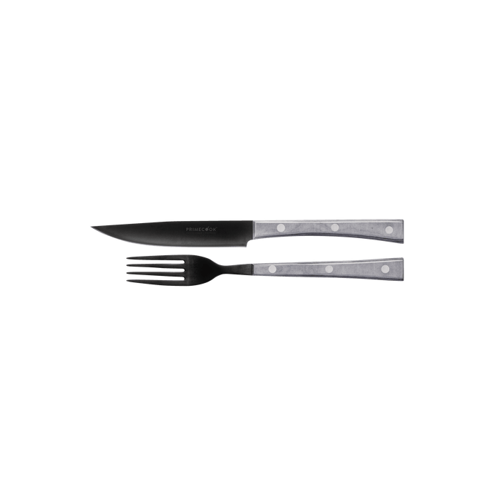 Primecook - Pentole Antiaderenti di Alta Qualità Set forchetta e coltello affilato 13 cm