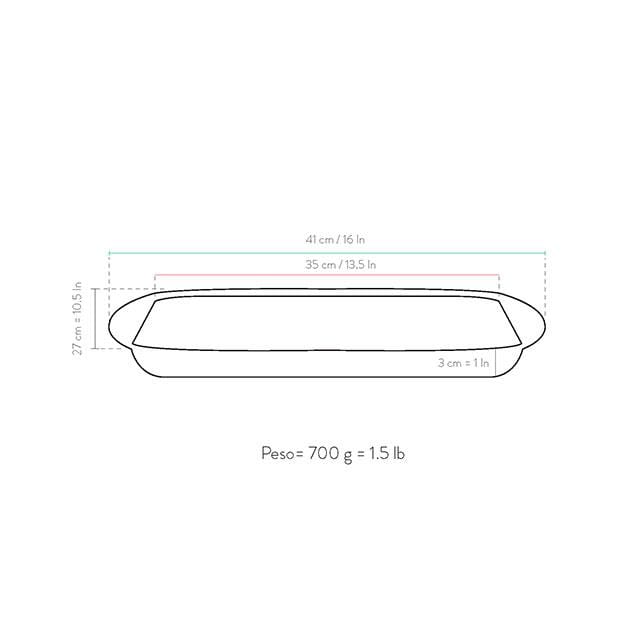 Primecook - Pentole Antiaderenti di Alta Qualità Teglia Antiaderente Rettangolare Bassa 35X27X3 Cm