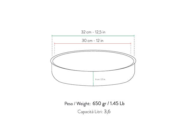 Primecook - Pentole Antiaderenti di Alta Qualità Tortiera Alta Tonda Diametro 30 cm