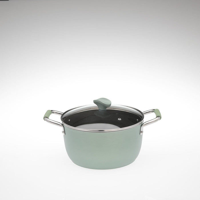 Primecook - Pentole Antiaderenti di Alta Qualità VERONICA PERSONALIZZABILE - Batteria 6 pezzi linea Smeralda